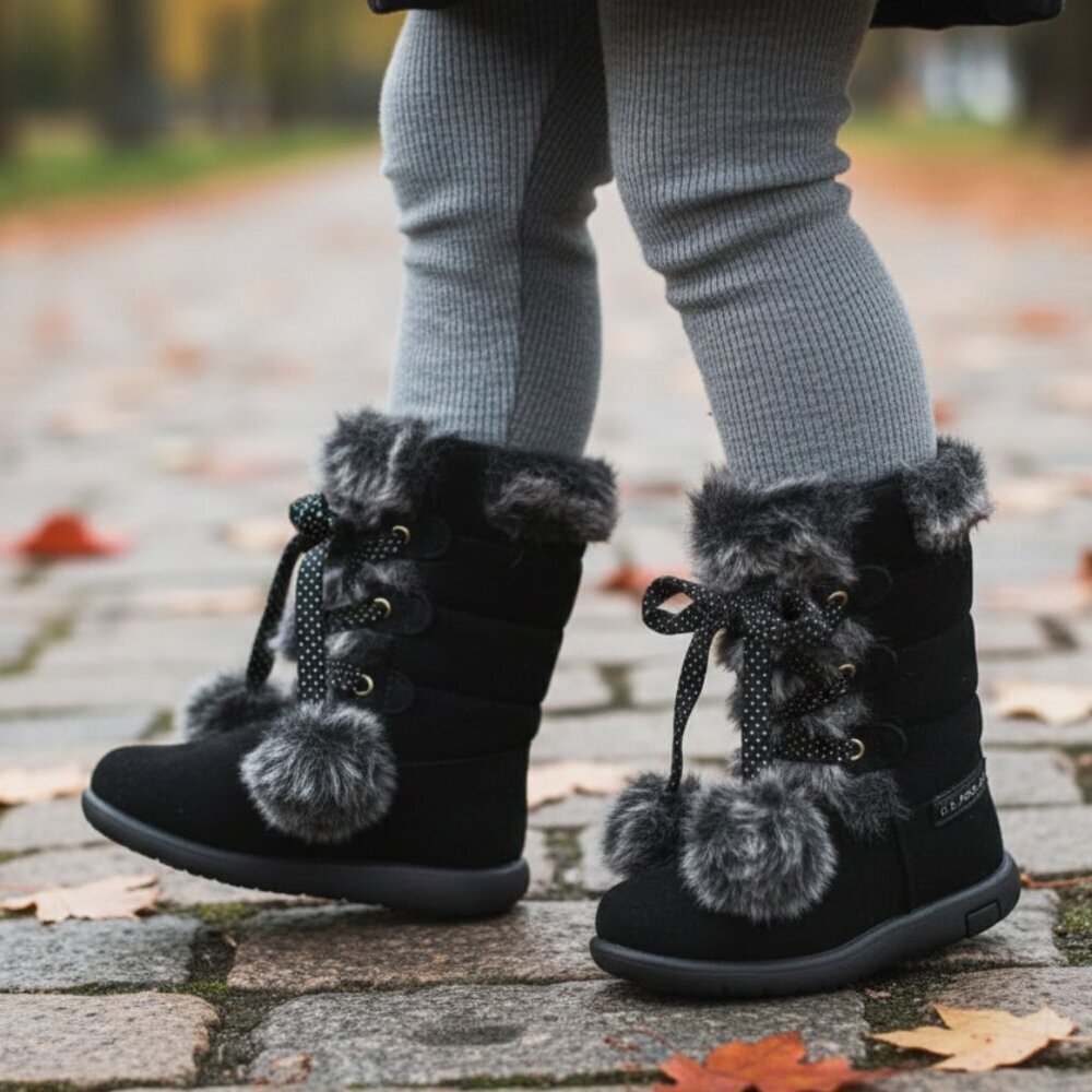 U.S. Polo Assn. Girls Snow Boots, Size 5 - Stylish & Warm!
